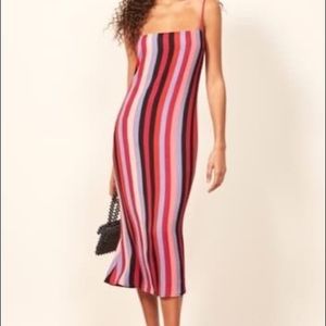NWT Reformation Rosaly Midi dress in Isabel Stripe